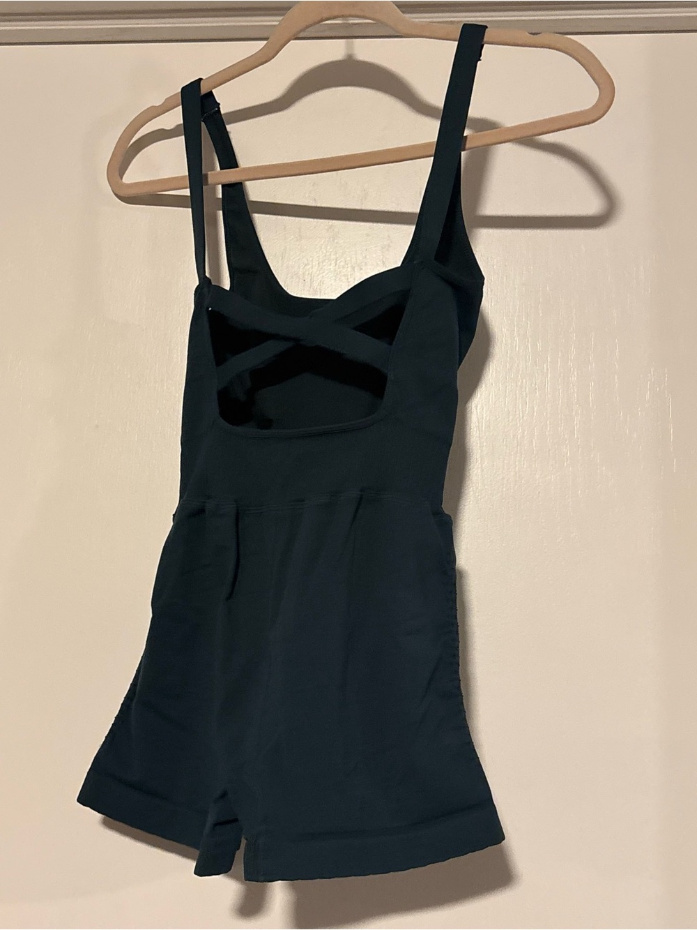 FP Movement by Free People Black Ribbed Tank Romper - Picture 3 of 3